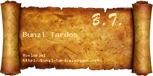 Bunzl Tardos névjegykártya